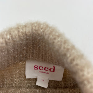 Girls Seed, metallic knit sweater / jumper, GUC, size 2,  