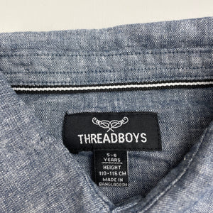 Boys THREADBOYS, linen / cotton long sleeve shirt, GUC, size 5-6,  