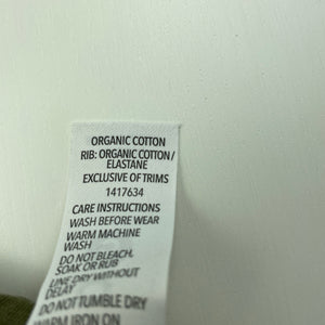 Boys KID, khaki organic cotton long sleeve top, EUC, size 5,  