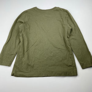 Boys KID, khaki organic cotton long sleeve top, EUC, size 5,  