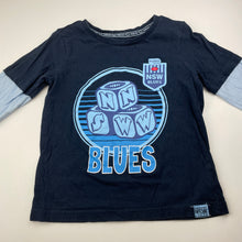 Load image into Gallery viewer, Boys NSWRL, State of Origin Blues cotton long sleeve top, FUC, size 5,  
