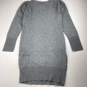 Girls Tilii, knitted cotton long sleeve sweater dress, GUC, size 10, L: 70cm