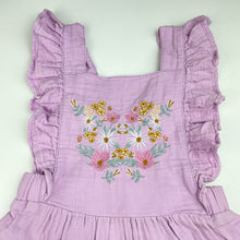 Load image into Gallery viewer, Girls Mango, embroidered cotton summer dress, GUC, size 2, L: 55cm