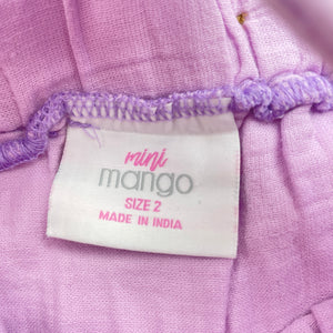 Girls Mango, embroidered cotton summer dress, GUC, size 2, L: 55cm