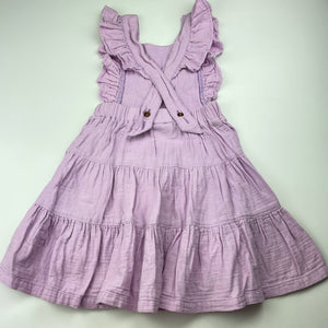 Girls Mango, embroidered cotton summer dress, GUC, size 2, L: 55cm
