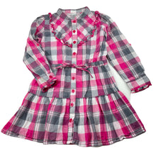 Load image into Gallery viewer, Girls Target, lightweight cotton long sleeve shirt dress, GUC, size 3, L: 49cm