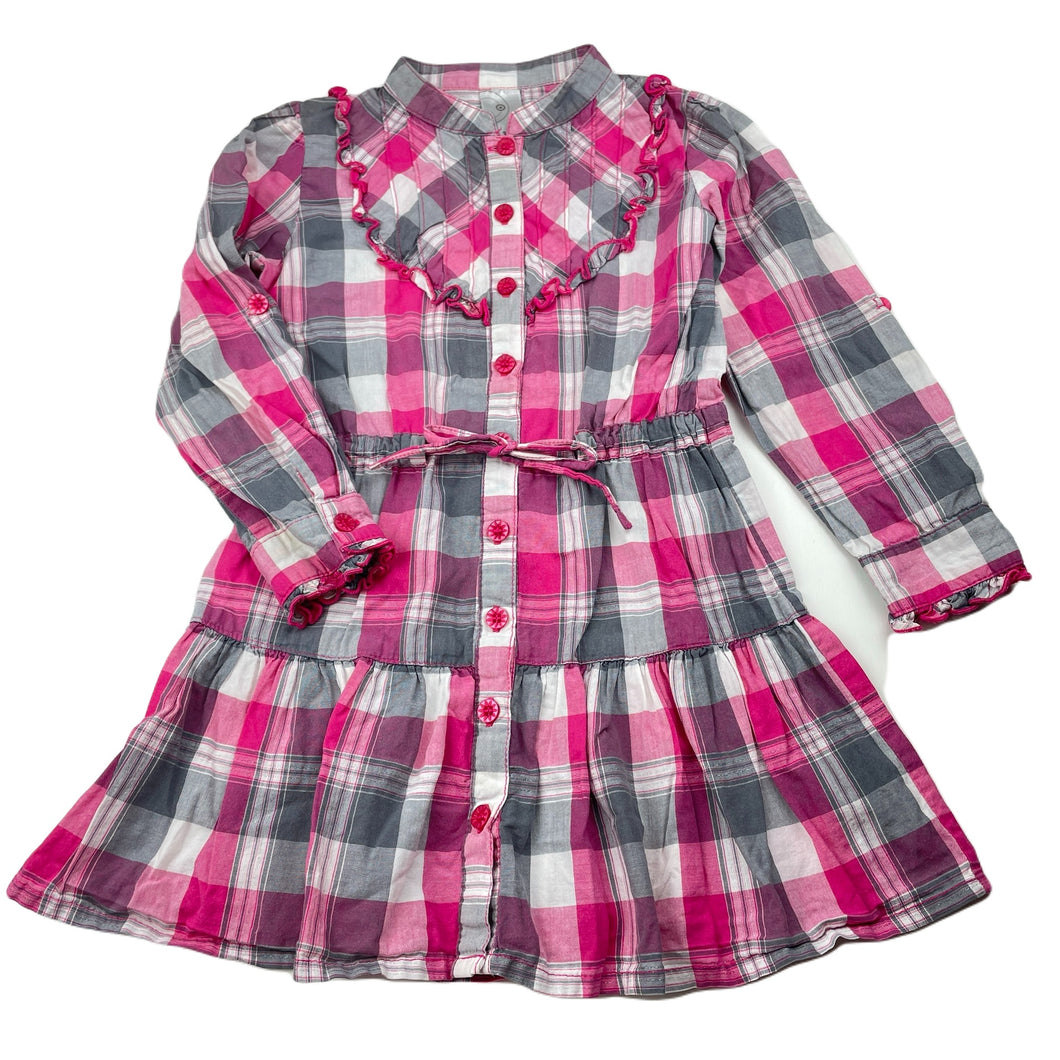 Girls Target, lightweight cotton long sleeve shirt dress, GUC, size 3, L: 49cm