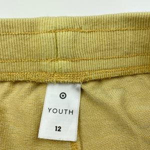 Girls Target, yellow casual shorts, elasticated, FUC, size 12,  