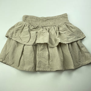 Girls Anko, viscose / cotton / linen skirt, elasticated, L: 29cm, GUC, size 8,  