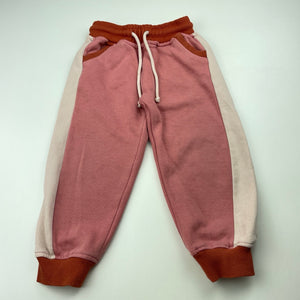 Girls Mango, fleece lined track pants, elasticated, Inside leg: 32cm, FUC, size 2,  