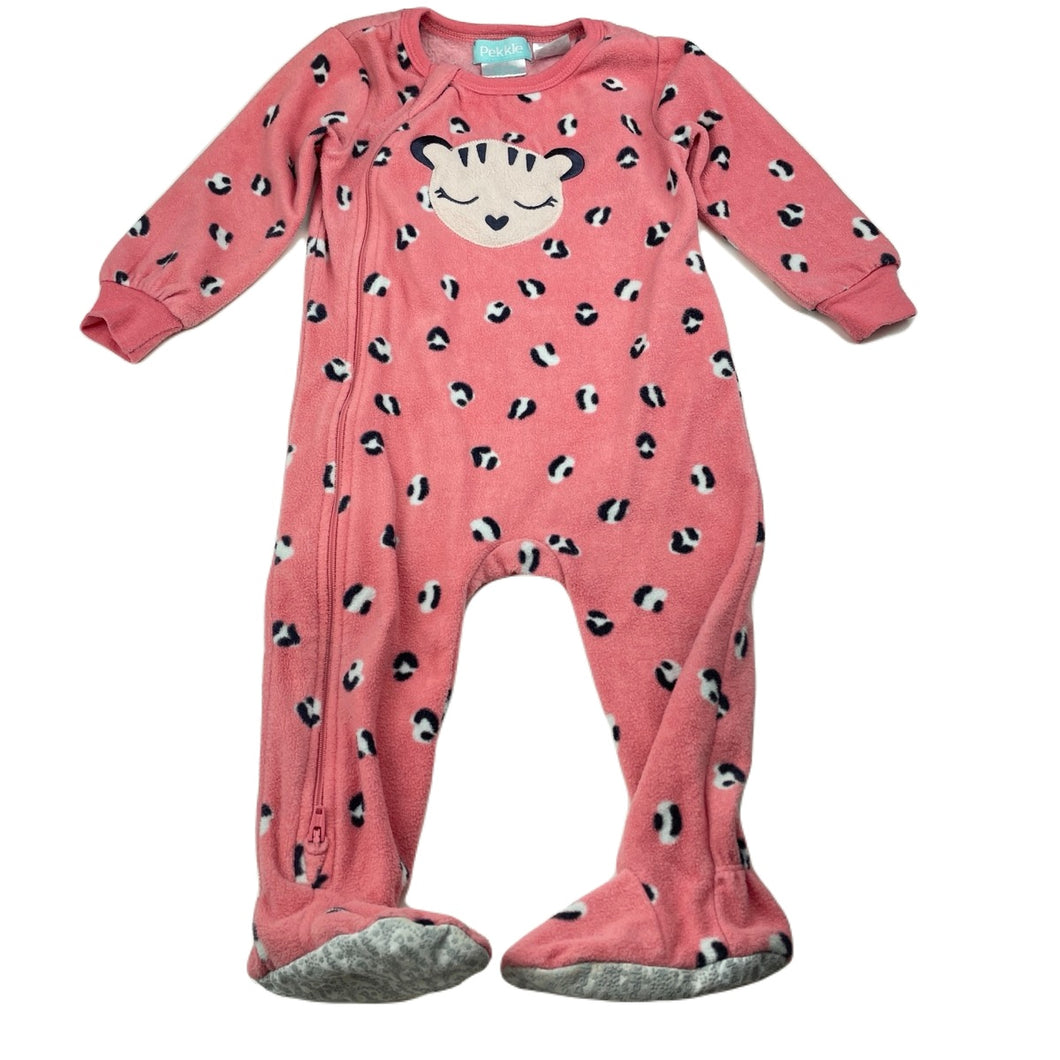 Girls Pekkle, soft fleece zip coverall / romper, FUC, size 12 months,  