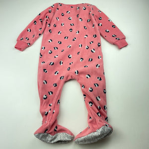 Girls Pekkle, soft fleece zip coverall / romper, FUC, size 12 months,  