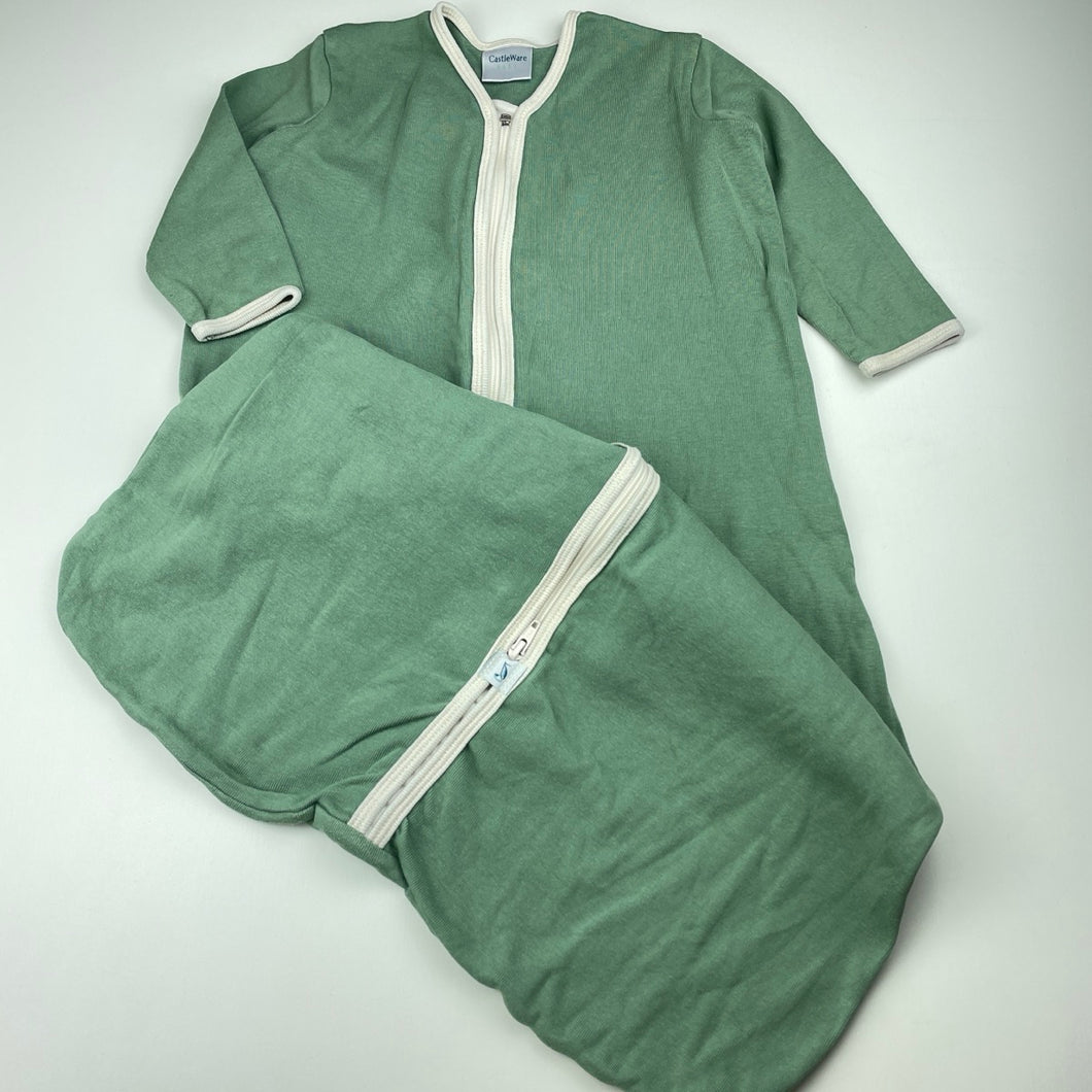 unisex CastleWare, organic cotton sleeping bag, L: 72cm, GUC, size 0-1,  
