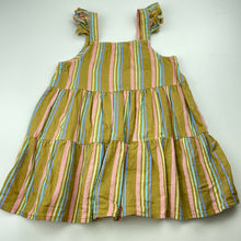 Load image into Gallery viewer, Girls Rip Curl, striped cotton summer dress, EUC, size 1-2, L: 48cm