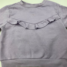 Load image into Gallery viewer, Girls H&amp;M, purple fleece lined sweater / jumper, marks on front, FUC, size 4,  