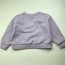 Load image into Gallery viewer, Girls H&amp;M, purple fleece lined sweater / jumper, marks on front, FUC, size 4,  