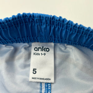 Boys Anko, lightweight board shorts, elasticated, FUC, size 5,  