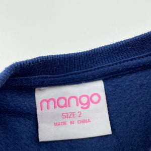 Girls Mango, fleece lined flip sequin sweater / jumper, FUC, size 2,  
