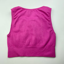 Load image into Gallery viewer, Girls Cotton On, pink ribbed cropped activewear top, FUC, size 5-6,  