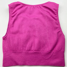 Load image into Gallery viewer, Girls Cotton On, pink ribbed cropped activewear top, FUC, size 5-6,  