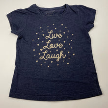 Load image into Gallery viewer, Girls Young Dimension, navy marle t-shirt / top, FUC, size 5-6,  