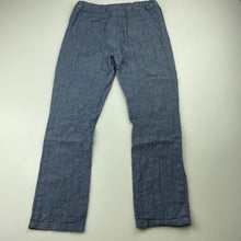 Load image into Gallery viewer, Boys blue, lightweight cotton pants, adjustable, Inside leg: 46cm, FUC, size 6,  