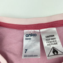 Load image into Gallery viewer, Girls Anko, cotton long sleeve pyjama top, FUC, size 7,  