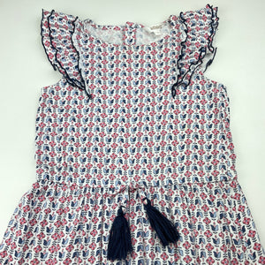 Girls Milkshake, floral cotton casual dress, FUC, size 6, L: 60cm