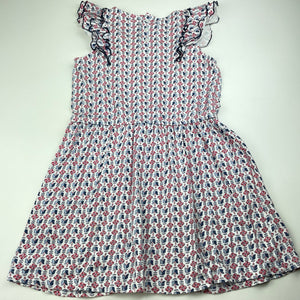 Girls Milkshake, floral cotton casual dress, FUC, size 6, L: 60cm