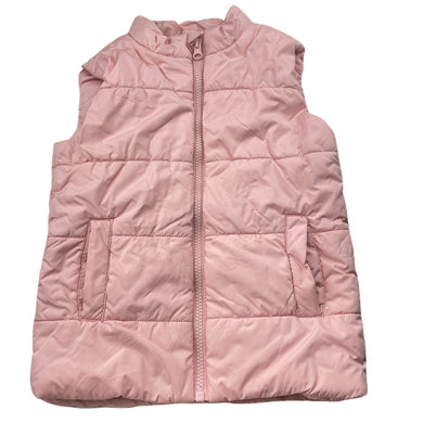 Girls Anko, pink puffer vest / sleeveless jacket, EUC, size 6,  