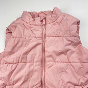 Girls Anko, pink puffer vest / sleeveless jacket, EUC, size 6,  