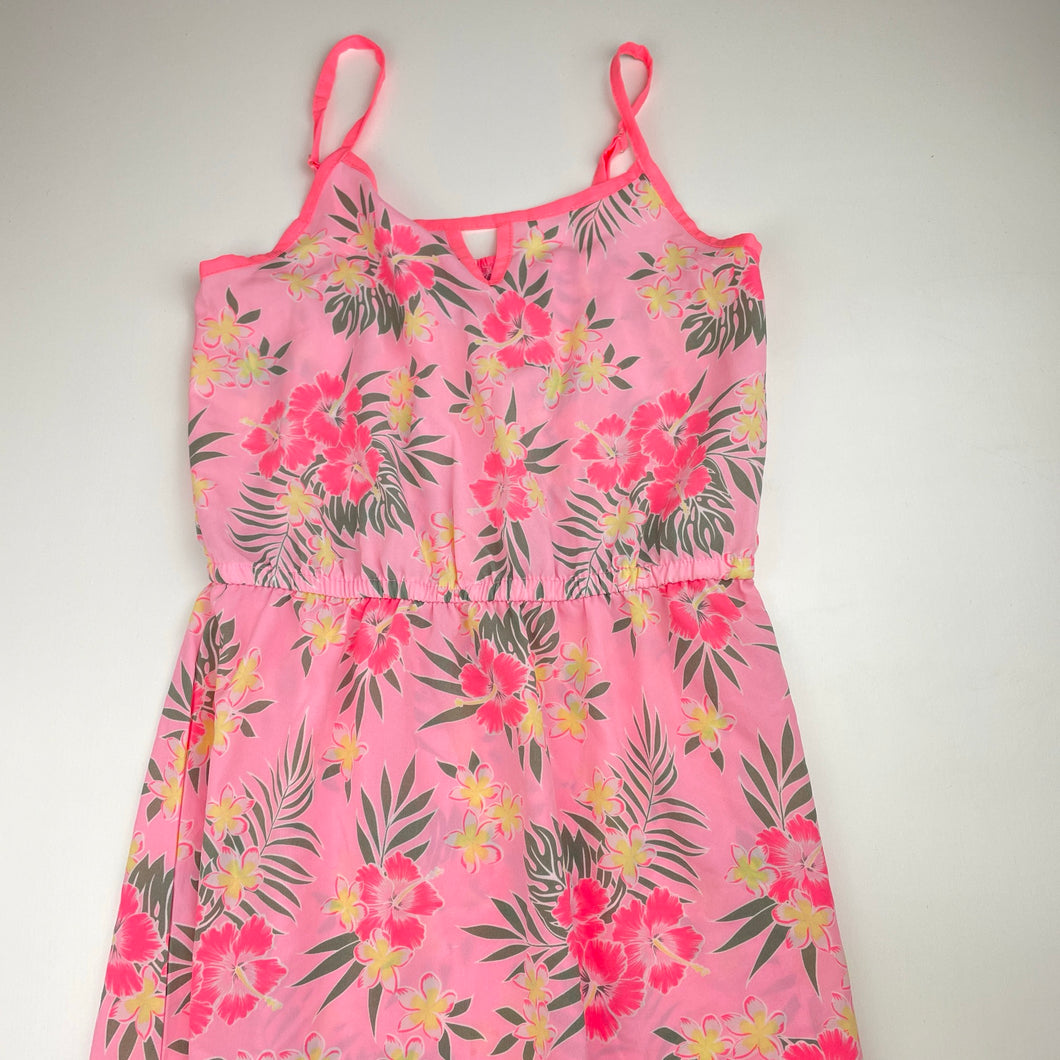 Girls Emerson, lightweight floral summer dress, EUC, size 10, L: 73cm approx