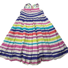 Load image into Gallery viewer, Girls M&amp;S, cotton lined striped summer dress, discolouration, FUC, size 1, L: 53cm