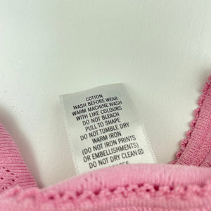 Girls Target, pink pointelle cotton pyjama top, GUC, size 2-3,  