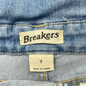 Girls Breakers, stretch denim overalls / shortalls, FUC, size 7,  