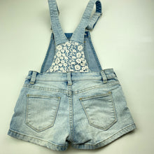 Load image into Gallery viewer, Girls Breakers, stretch denim overalls / shortalls, FUC, size 7,  