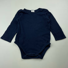 Load image into Gallery viewer, unisex Target, navy organic cotton bodysuit / romper, GUC, size 1,  