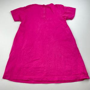 Girls Lilly + Sid, pink cotton casual dress, GUC, size 2, L: 47cm