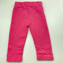 Load image into Gallery viewer, Girls GAP, pink fleece lined track pants, elasticated, Inside leg: 24cm, FUC, size 2,  