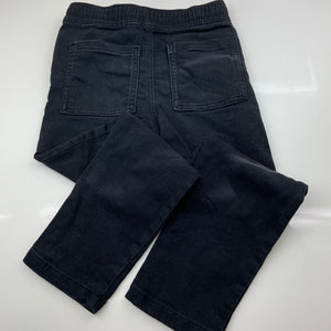 Boys Anko, black casual pants, elasticated, Inside leg: 44.5cm, FUC, size 5,  