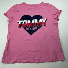 Load image into Gallery viewer, Girls Tommy Hilfiger, pink lightweight cotton t-shirt / top, EUC, size 8-10,  