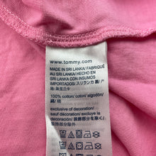 Load image into Gallery viewer, Girls Tommy Hilfiger, pink lightweight cotton t-shirt / top, EUC, size 8-10,  