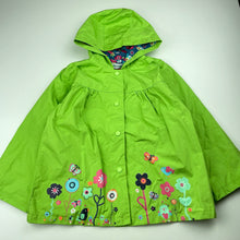 Load image into Gallery viewer, Girls Yimeiyibei, green spray jacket / lightweight coat, FUC, size 5-6,  