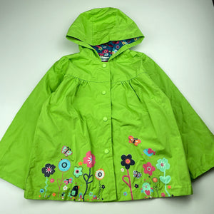 Girls Yimeiyibei, green spray jacket / lightweight coat, FUC, size 5-6,  