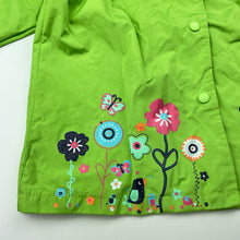 Load image into Gallery viewer, Girls Yimeiyibei, green spray jacket / lightweight coat, FUC, size 5-6,  