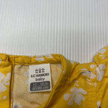 Load image into Gallery viewer, Girls LC Waikiki, yellow floral cotton dress, EUC, size 1, L: 41cm