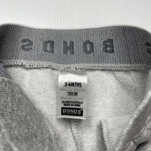 Load image into Gallery viewer, unisex Bonds, grey fleece lined track pants, elasticated, EUC, size 00,  