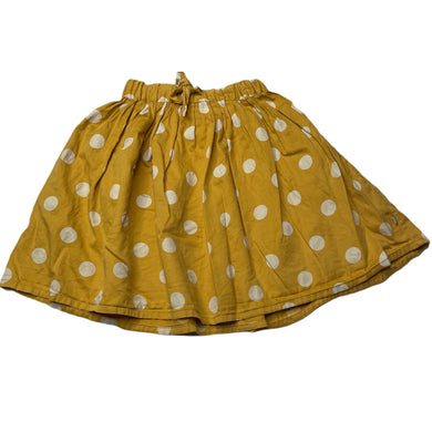 Girls Frugi, organic cotton skirt, elasticated, *marks on front*, L: 35cm, FUC, size 5-6,  