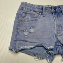 Load image into Gallery viewer, Girls Just Jeans, distressed stretch denim shorts, adjustable, GUC, size 10,  