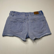 Load image into Gallery viewer, Girls Just Jeans, distressed stretch denim shorts, adjustable, GUC, size 10,  